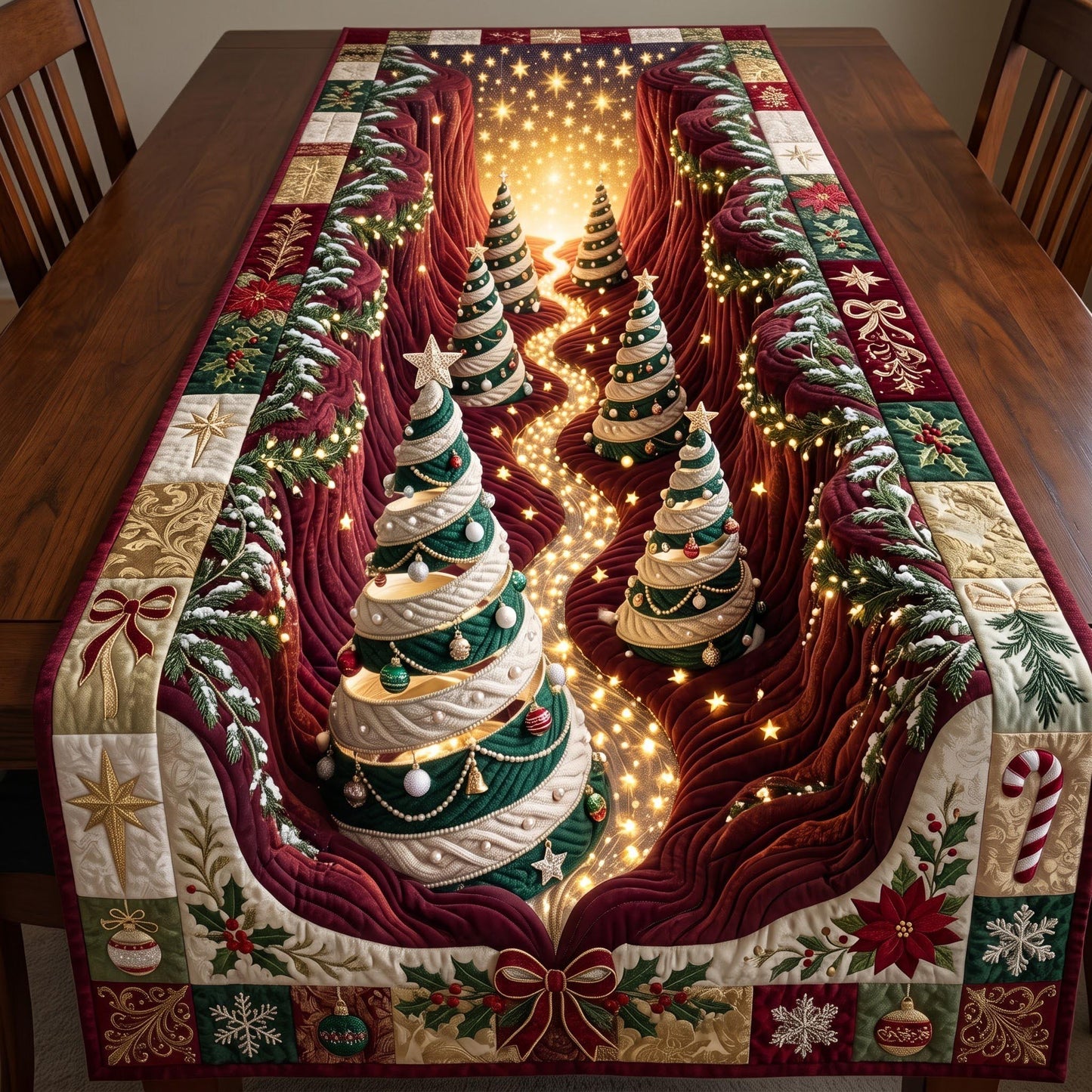 Evergreen Trail Quilted Table Runner GFTOMA13710