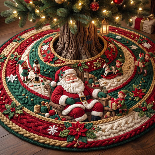 Santa Spiral Quilted Tree Skirt GFTOMA13718