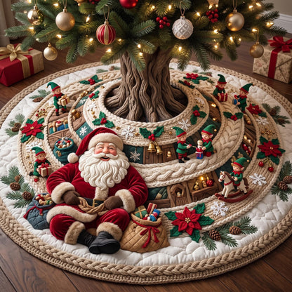 Santa Wonderland Quilted Tree Skirt GFTOMA13719