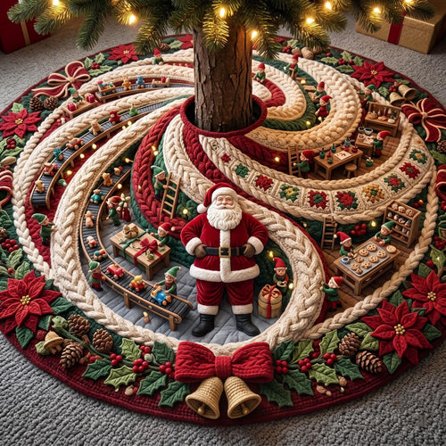 Noel Spiral Quilted Tree Skirt GFTOMA13720