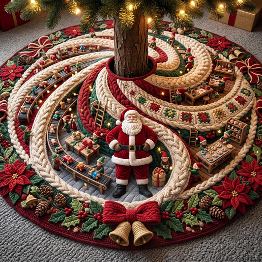 Noel Spiral Quilted Tree Skirt GFTOMA13720
