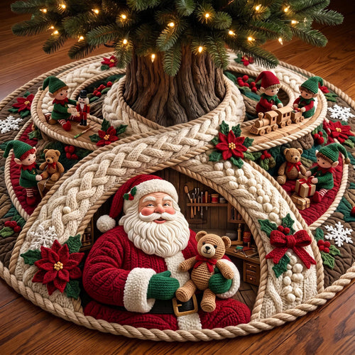 Santa Hearth Quilted Tree Skirt GFTOMA13721