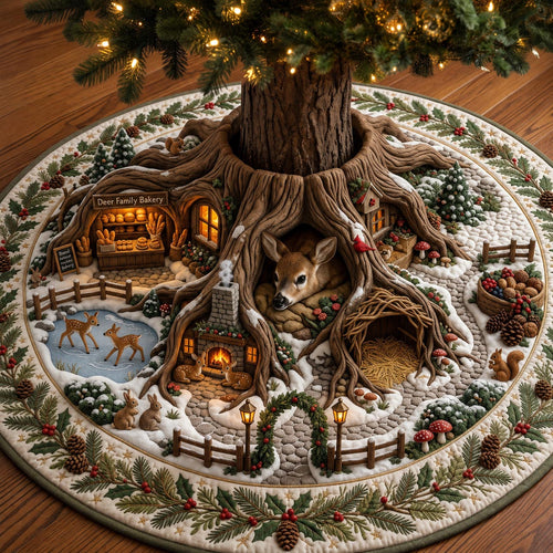 Woodland Haven Quilted Tree Skirt GFTOMA13723