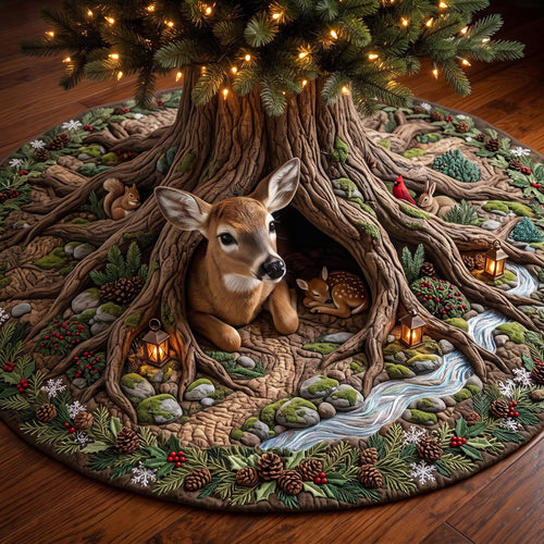 Deer Haven Quilted Tree Skirt GFTOMA13726