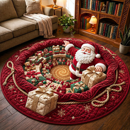 Jolly Santa Quilted Round Mat GFTOMA13768