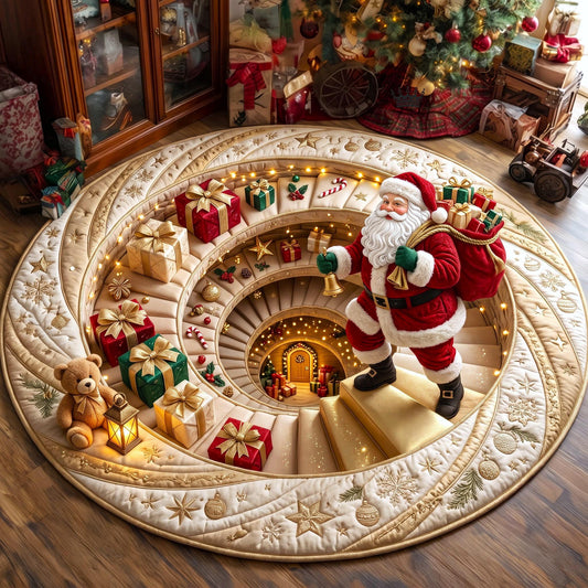 Jolly Santa Quilted Round Mat GFTOMA13769