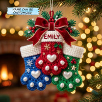 Personalized Stocking Christmas Mica Ornament QTCUZ GFTOMA13792