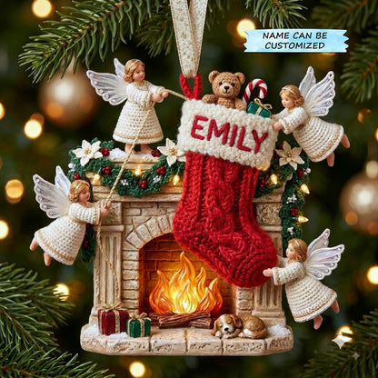 Personalized Stocking Christmas Mica Ornament
