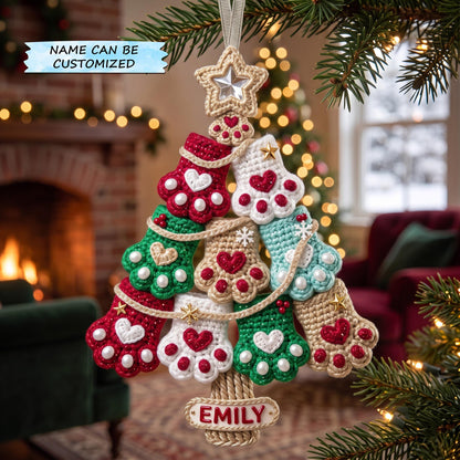 Personalized Stocking Christmas Mica Ornament