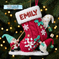 Personalized Stocking Christmas Mica Ornament QTCUZ GFTOMA13796