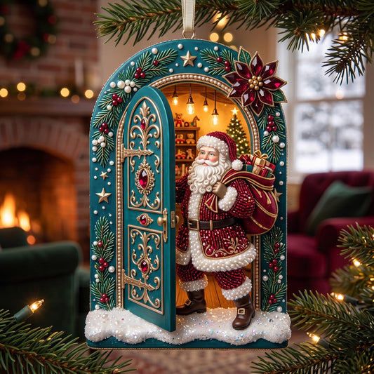 Jolly Santa Christmas Mica Ornament GFTOMA13801