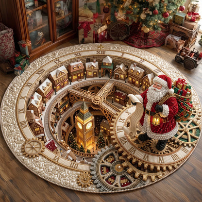 Santa Workshop Quilted Round Mat GFTOMA13850