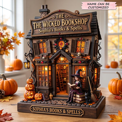 Wicked Bookshop Wooden Block 3-Layers QTCUZ GFTOMA13859