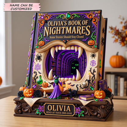 Nightmare Book Wooden Block 3-Layers QTCUZ GFTOMA13864