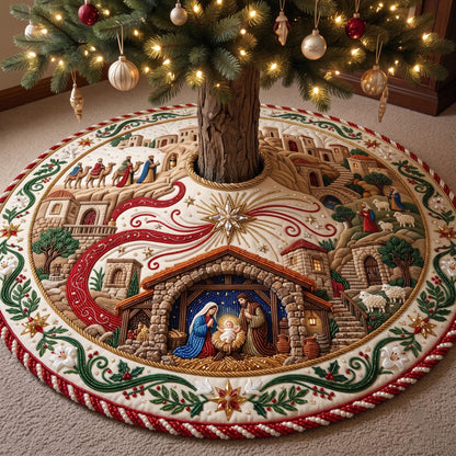 Sacred Nativity Quilted Tree Skirt GFTOMA13868
