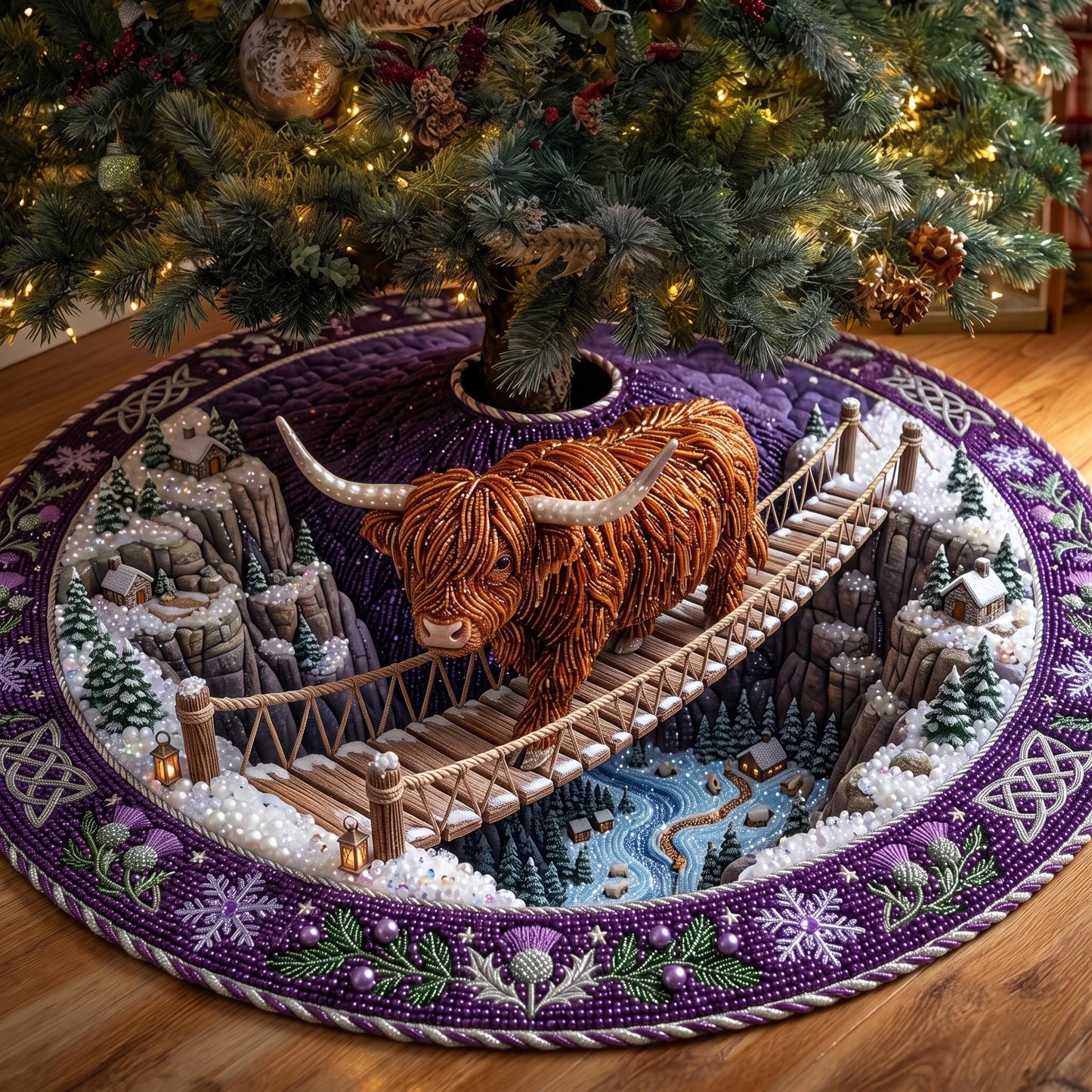 Highland Bridge Quilted Tree Skirt GFTOMA13875