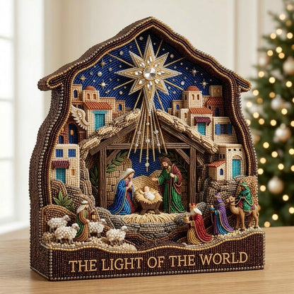 Holy Night Nativity Wooden Block 3-Layers GFTOMA13879