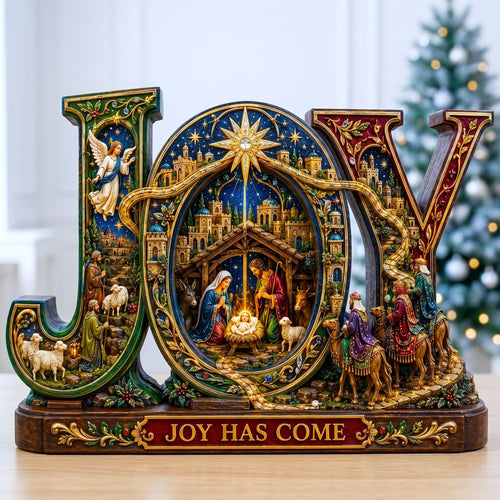 Light Of The World Nativity Wooden Block 3-Layers GFTOMA13880