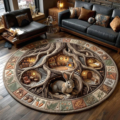 Woodland Rabbit Quilted Round Mat GFTOMA13885