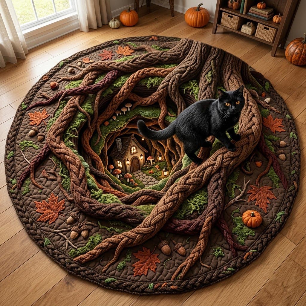 Mystic Tree Quilted Round Mat GFTOMA13887