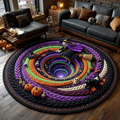 Halloween Spiral Quilted Round Mat GFTOMA13888