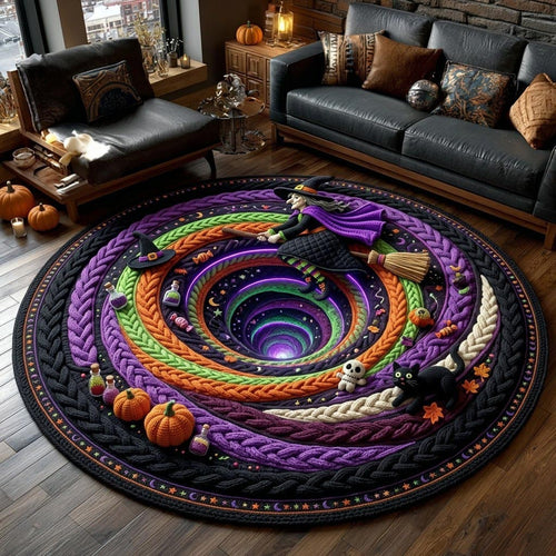 Halloween Spiral Quilted Round Mat GFTOMA13888