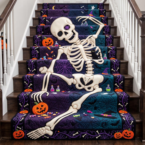 Skeleton Halloween Runner Rug GFTOMA13893