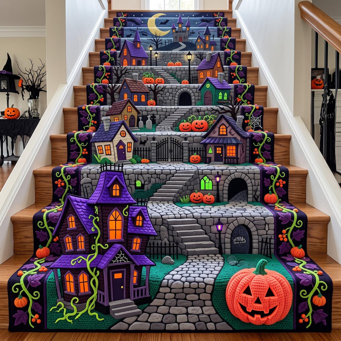 Haunted Village Runner Rug GFTOMA13899