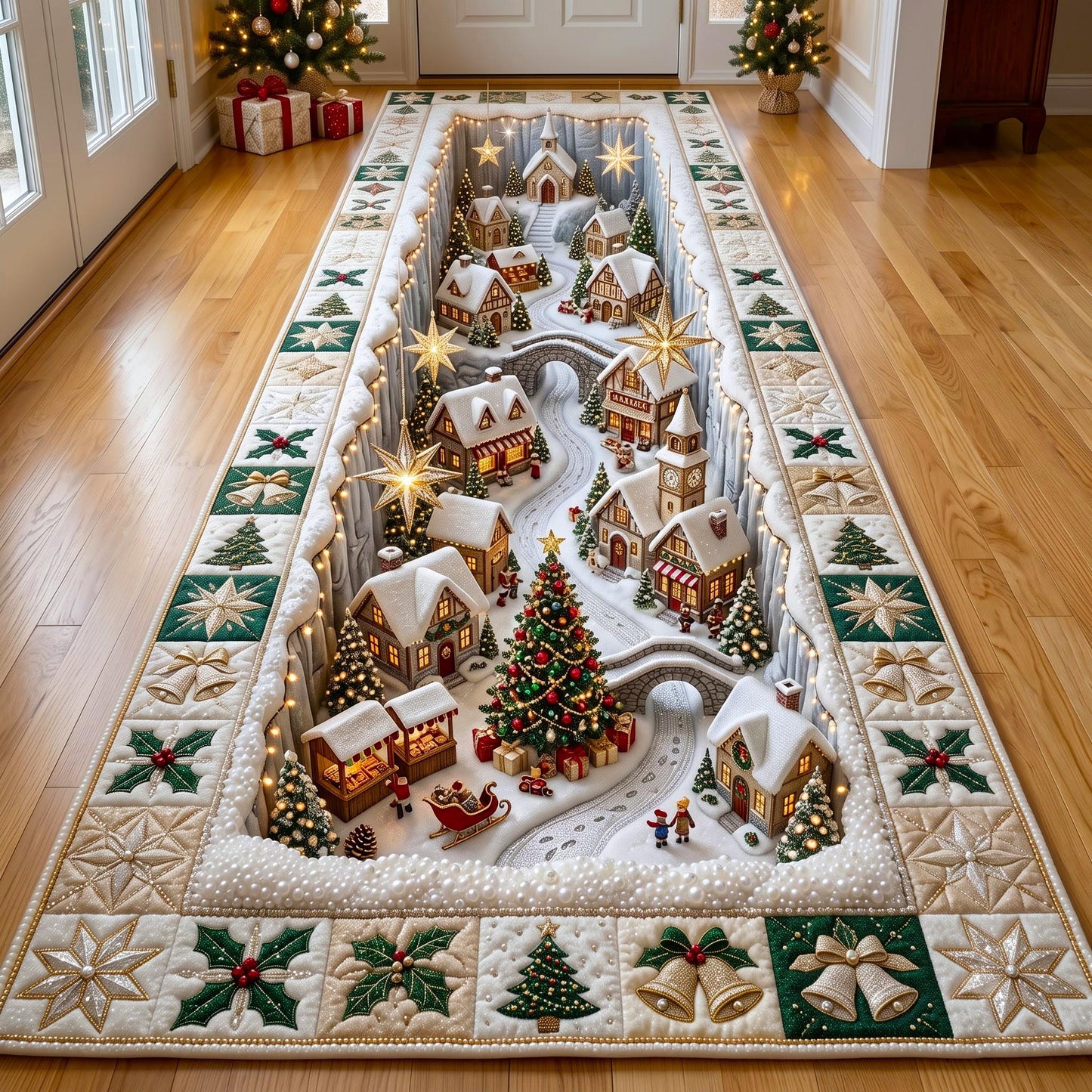 Christmas Village Runner Rug GFTOMA13901