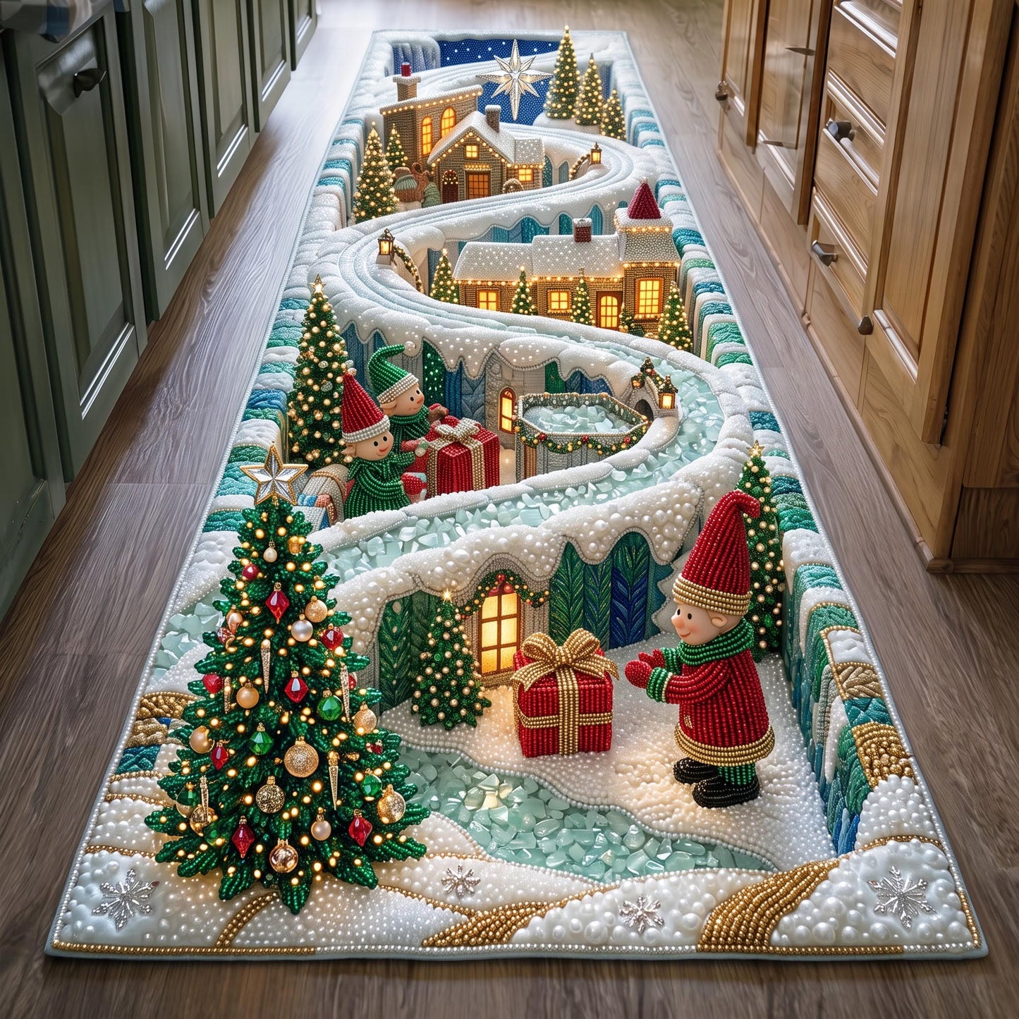 Santa Winterland Runner Rug GFTOMA13902