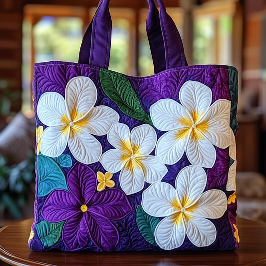 Plumeria Blossom Quilted Tote Bag GFTOMA1390
