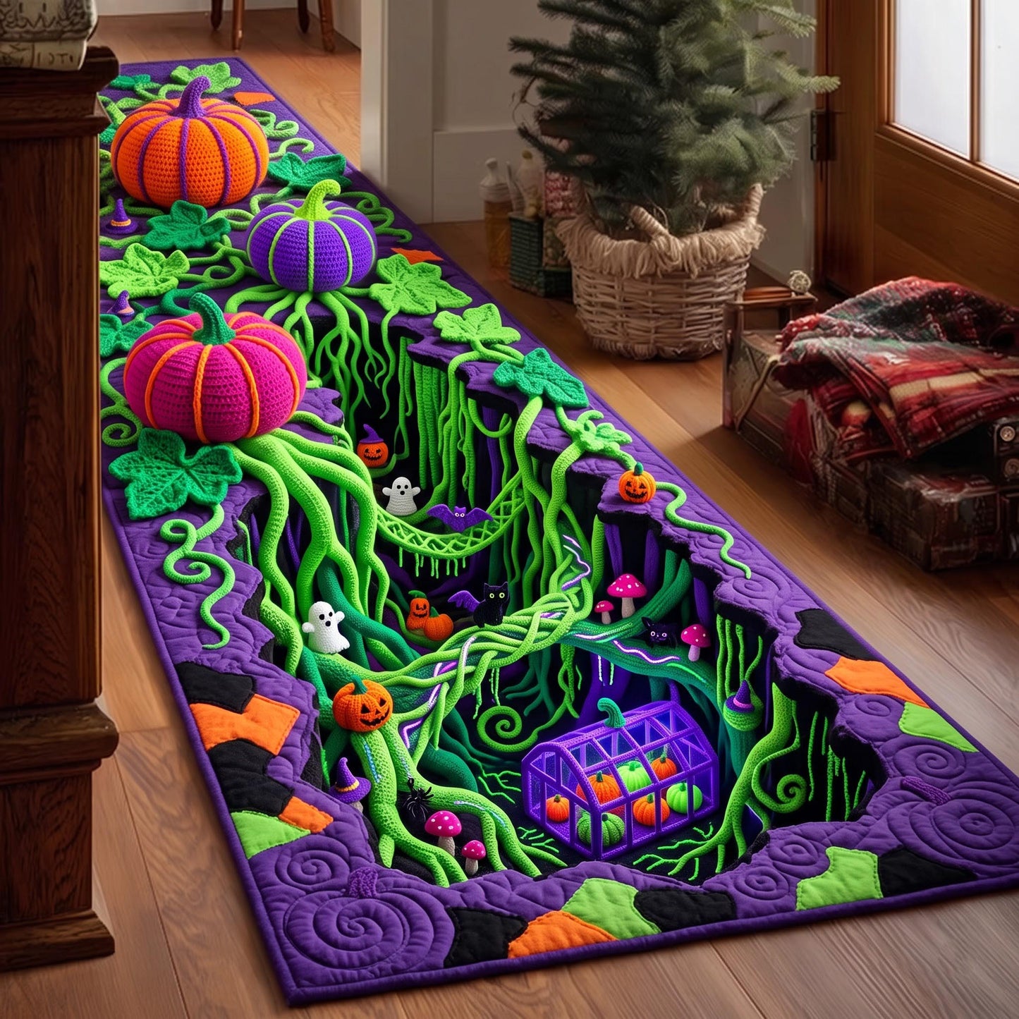 Haunted Pumpkin Runner Rug GFTOMA13910