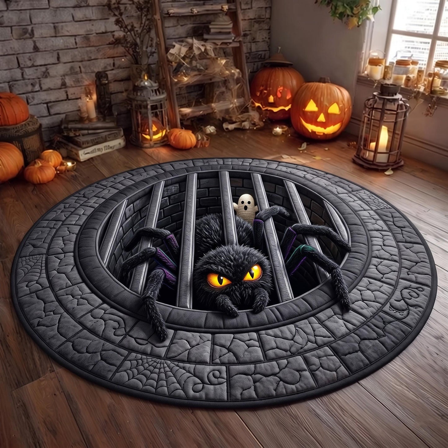 Spider Crypt Quilted Round Mat GFTOMA13911