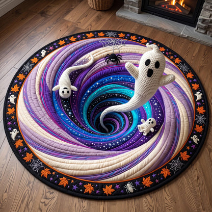 Ghost Spiral Quilted Round Mat GFTOMA13915
