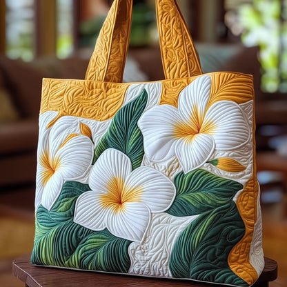 Plumeria Blossom Quilted Tote Bag GFTOMA1391