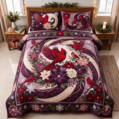 Cardinal Garden 3-Piece Quilted Bedding Set GFTOMA13940
