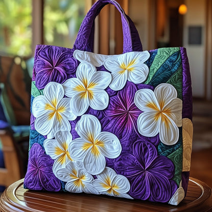 Plumeria Blossom Quilted Tote Bag GFTOMA1394