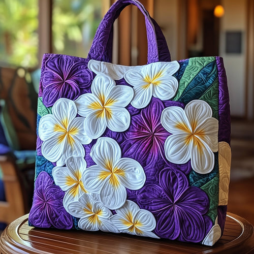 Plumeria Blossom Quilted Tote Bag GFTOMA1394