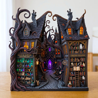 Gothic Witch Village Wooden Block 3-Layers GFTOMA13955