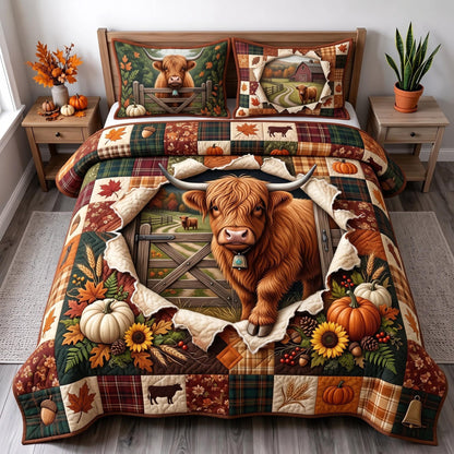 Highland Autumn 3-Piece Quilted Bedding Set GFTOMA13972