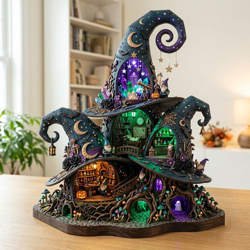 Mystic Witch Gnome Wooden Block 3-Layers GFTOMA13981