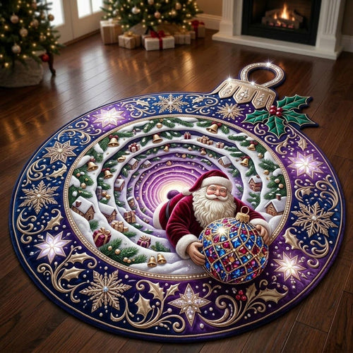 Santa Ornament Custom Shape Area Rug GFTOMA14005