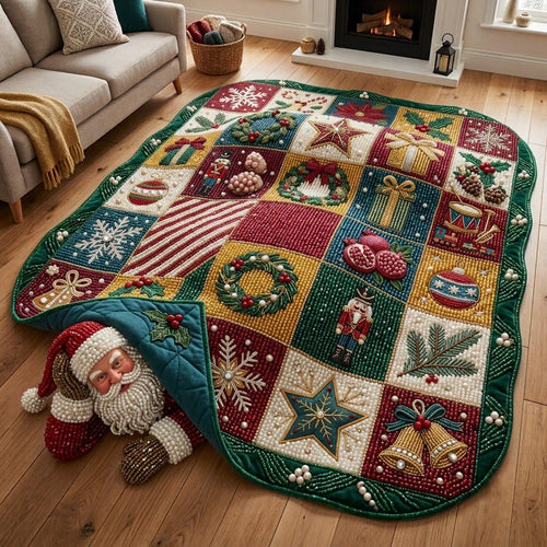 Christmas Patchwork Custom Shape Area Rug GFTOMA14006