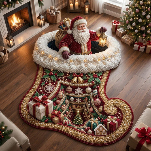 Christmas Stocking Custom Shape Area Rug GFTOMA14008