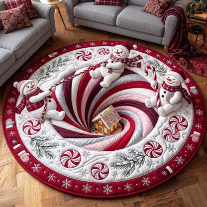 Candy Cane Quilted Round Mat GFTOMA14066