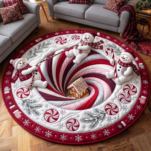 Candy Cane Quilted Round Mat GFTOMA14066