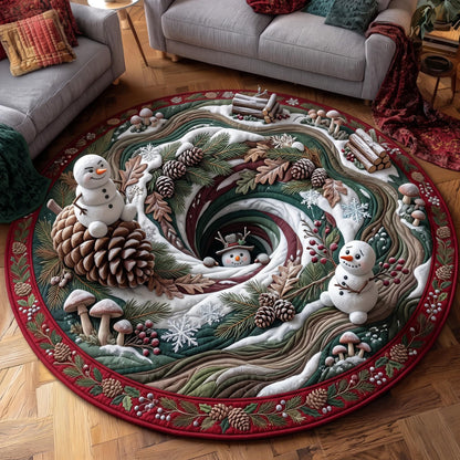 Winter Gnome Quilted Round Mat GFTOMA14068