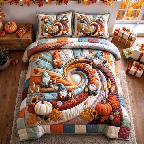 Blue Harvest 3-Piece Quilted Bedding Set GFTOMA14074