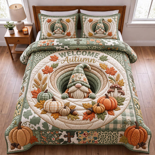 Welcome Harvest 3-Piece Quilted Bedding Set GFTOMA14075