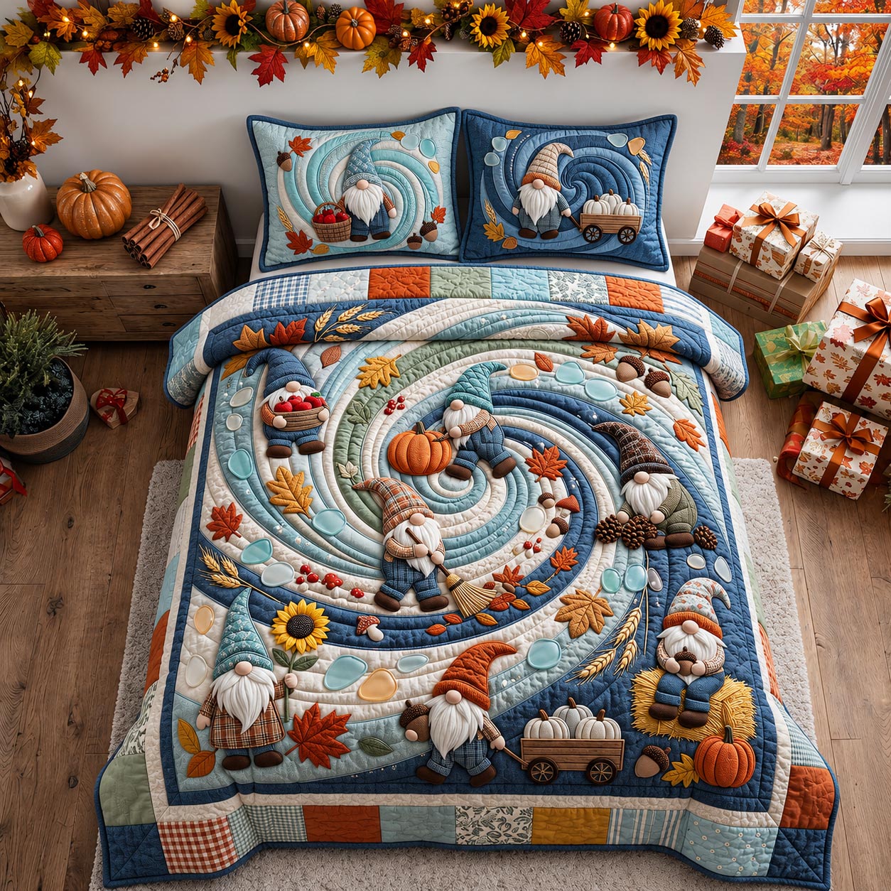 Winter Harvest 3-Piece Quilted Bedding Set GFTOMA14076
